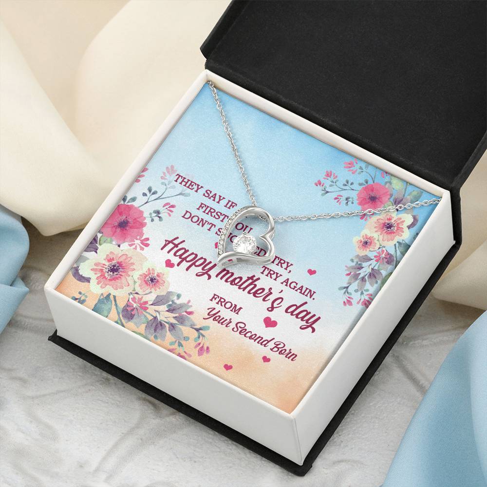 Happy Mother's Day Necklace From Second Born Forever Love Necklace