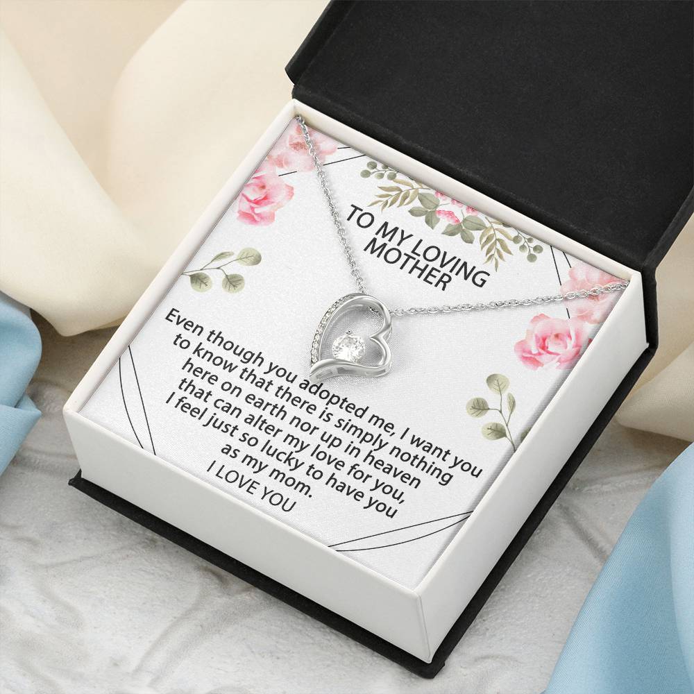 To My Loving Mother I Love You Forever Love Necklace