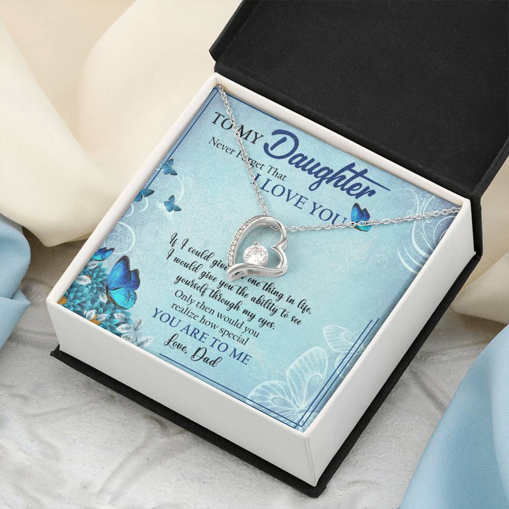 To My Daughter Necklace Father Daughter Necklace Father To Daughter Birthday Gift Gifts To Daughter From Dad Dad To Daughter Forever Love Necklace