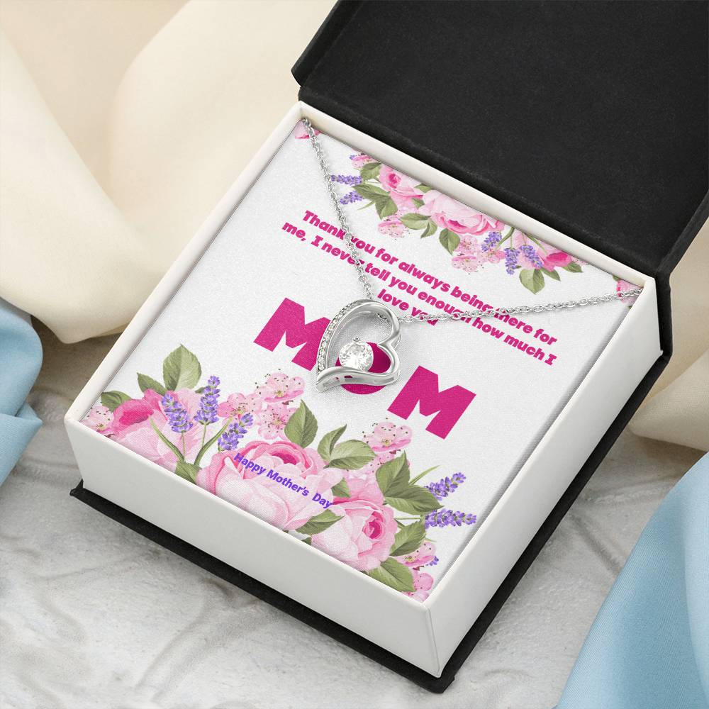 Thank You Mom For Always Being There Forever Love Necklace