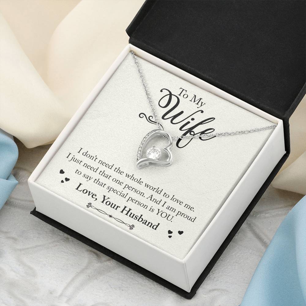 To My Wife - You&#39;re My Special Person - 925 Sterling Silver Pendant Forever Love Necklace