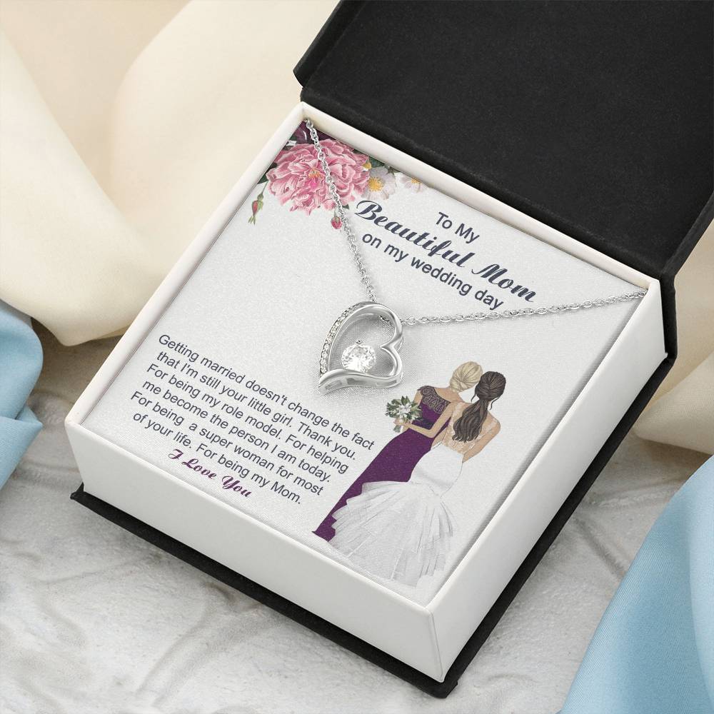 Mom Wedding Gift From Bride Mother Necklace 1 Forever Love Necklace