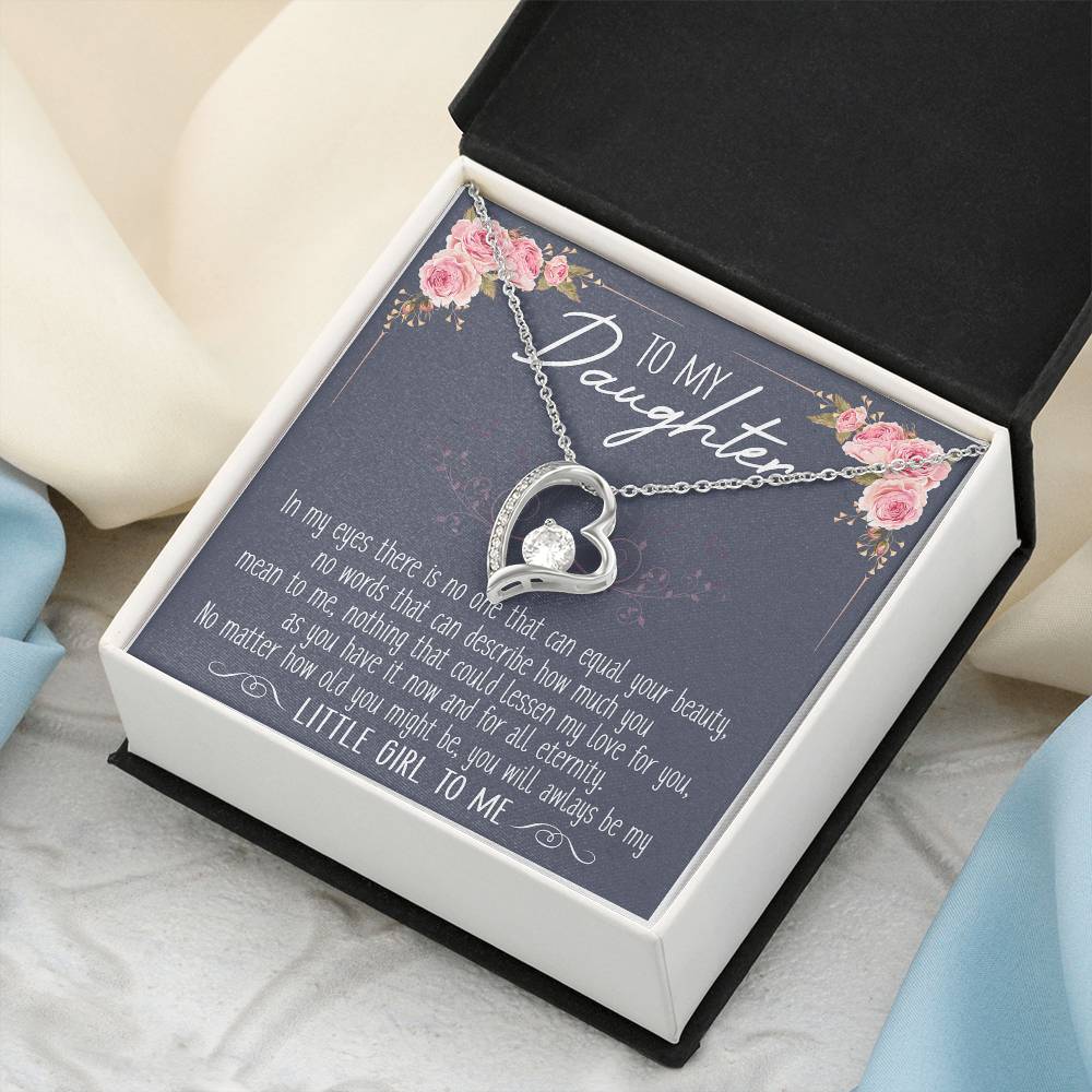 To My Little Girl Infinity Love Necklace Birthday Message Card Grown Up Daughter Daughter Gift Necklace Daughter Birthday Gift Christmas Gift For Forever Love Necklace