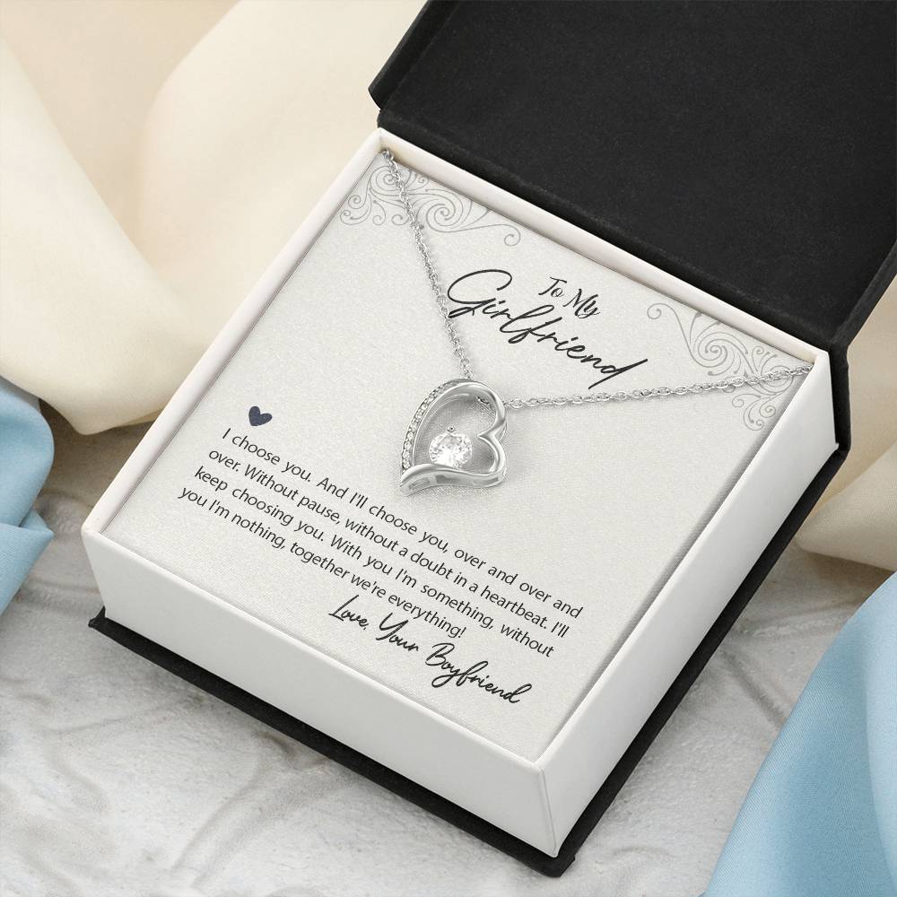 To My Girlfriend - I&#39;ll Always Choose You Necklace Forever Love Necklace