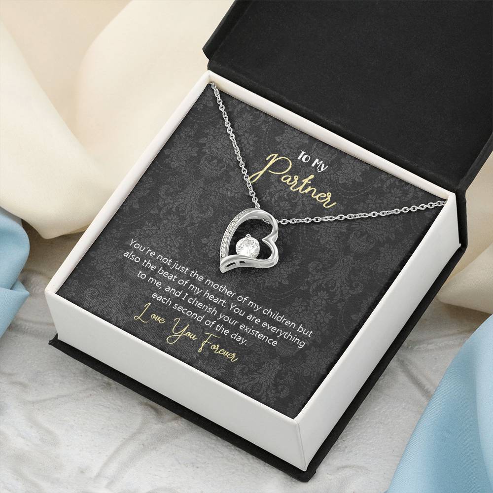 To My Partner Anniversary Heart Necklace Forever Love Necklace