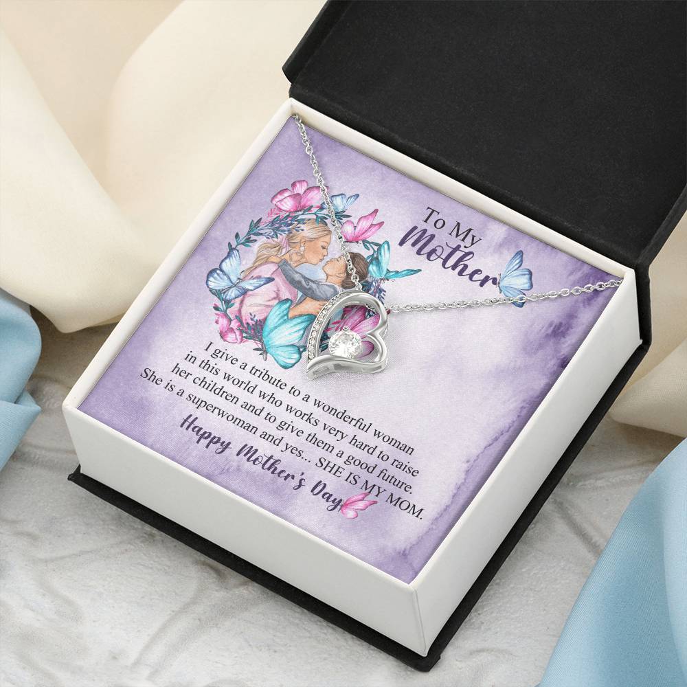 To My Mother Forever Love Necklace Mother Necklace Gift For Mother Xmas Christmas Customize Gift To My Mom Forever Love Necklace