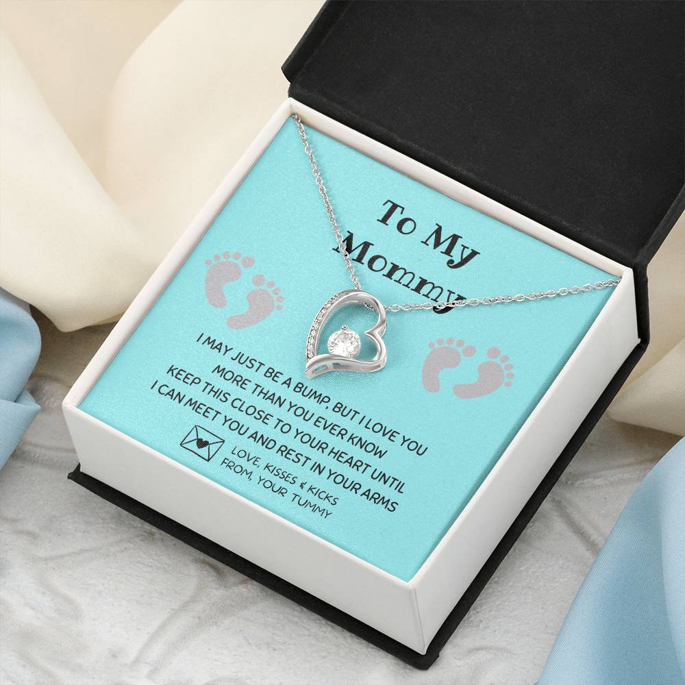 To My Mommy Blue Forever Heart 1 Forever Love Necklace