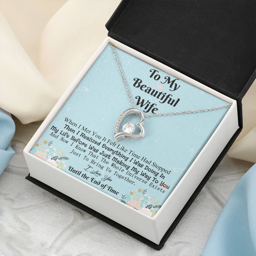 Wife - Together Until The End Of Time Necklace Forever Love Necklace