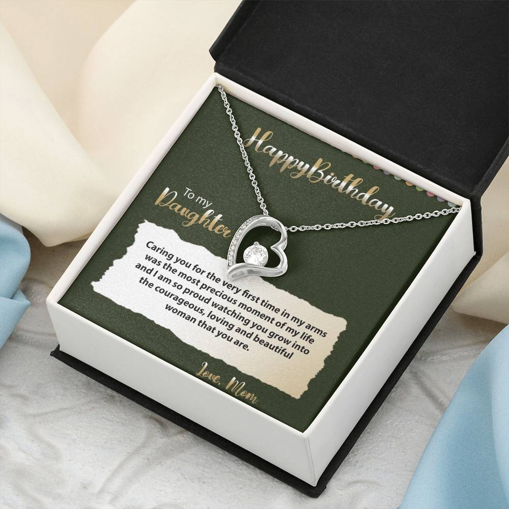 Thoughtful Birthday Gift For Daughter From Mom 925 Sterling Silver Pendant 1 Forever Love Necklace