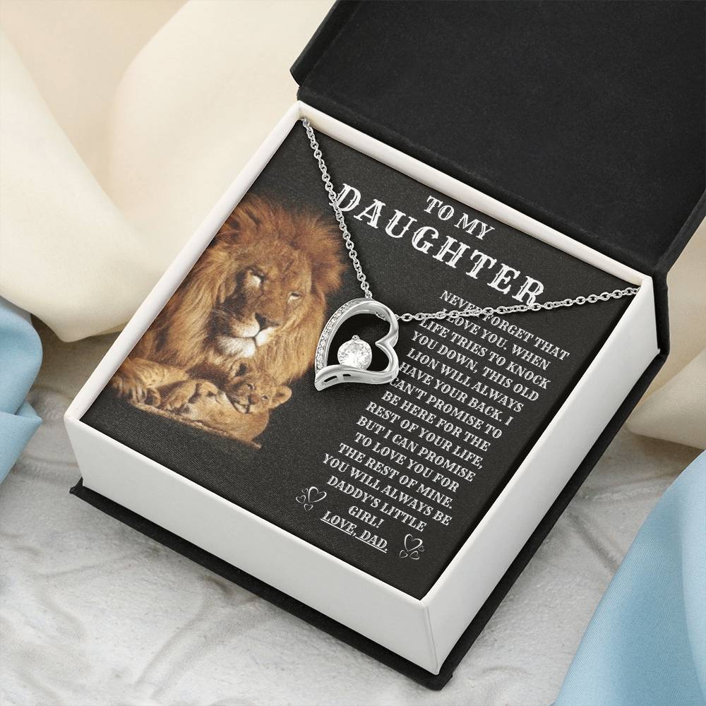 To My Daughter Interlocking Hearts Necklace From Dad Gift For Daughter From Dad Daughter Father Necklace Daughter Gift From Dad Forever Love Necklace