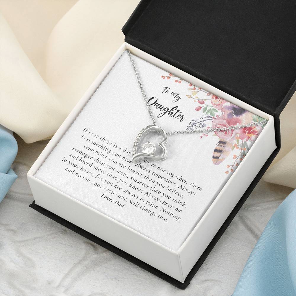 Daughter Necklace Rom Dad White Gold Pendant 1 Forever Love Necklace