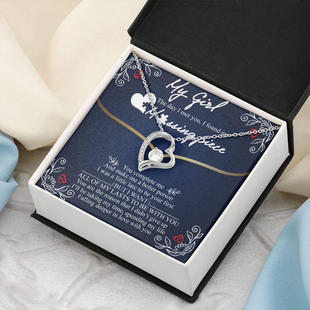 My Girl The Day I Met You I Found My Missing Piece... 1 Forever Love Necklace