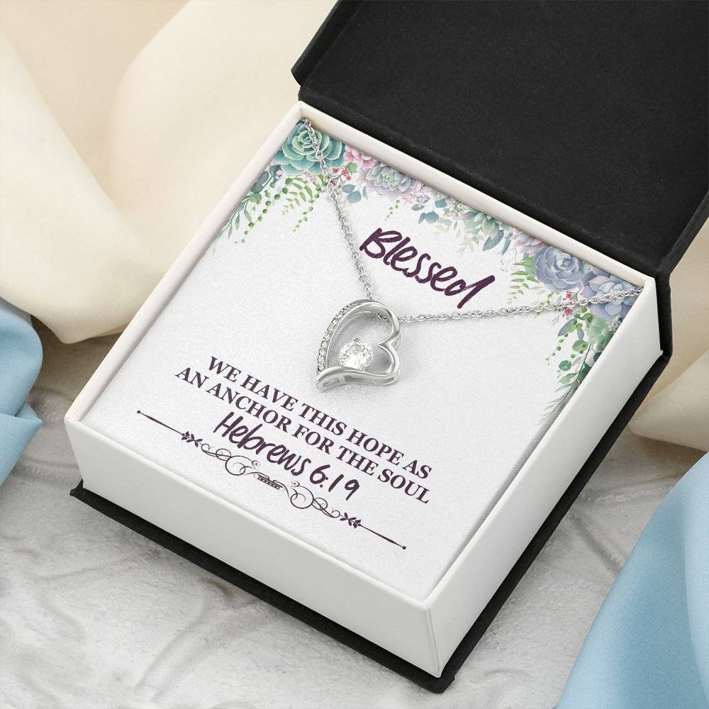Hebrews 619 God's Promise Forever Love Necklace