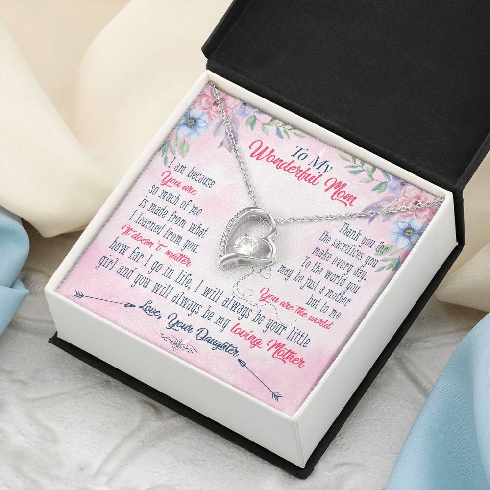 To My Mom Forever Love Necklace Mother Necklace Gift For Mother Xmas Christmas Customize Gift To My Mom 3 Forever Love Necklace
