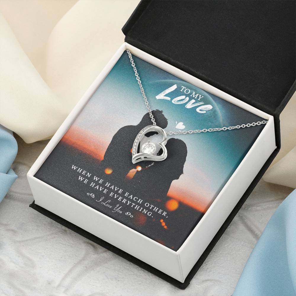 To My Love. Amazing Necklace For Her. Any Occasion Or Just Because. Heart Pendant. Forever Love Necklace