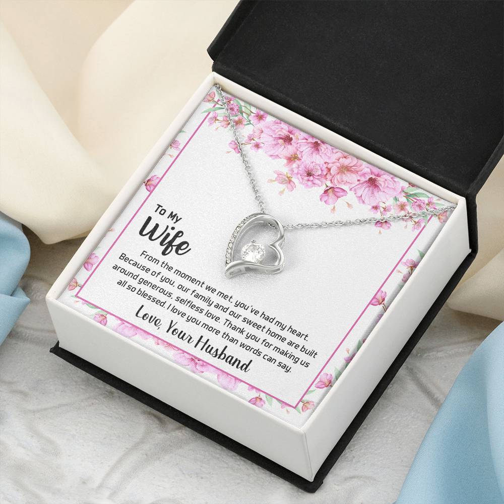 To My Beautiful Wife 2 1 1 Forever Love Necklace