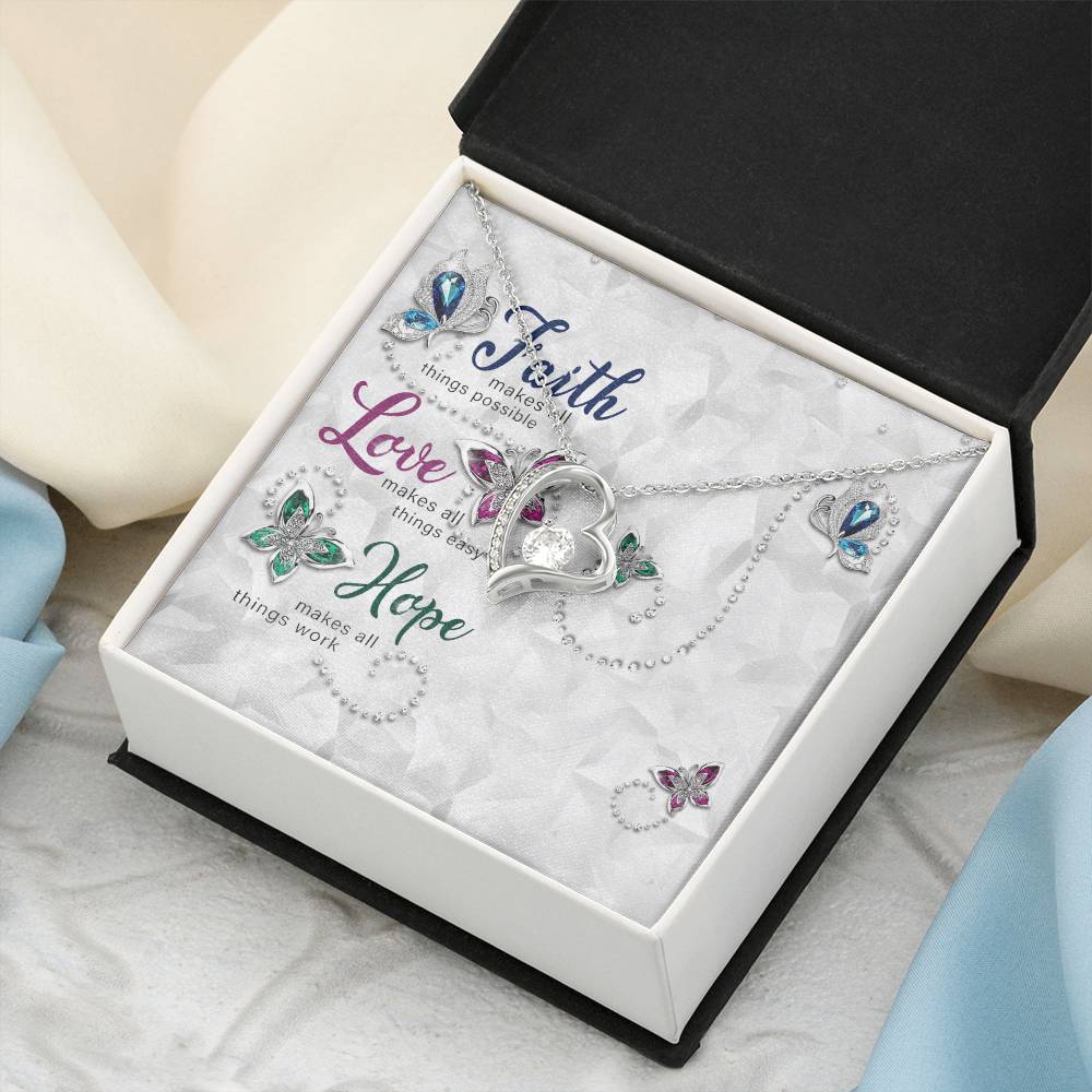 Butterfly Faith Customize Forever Love Necklace