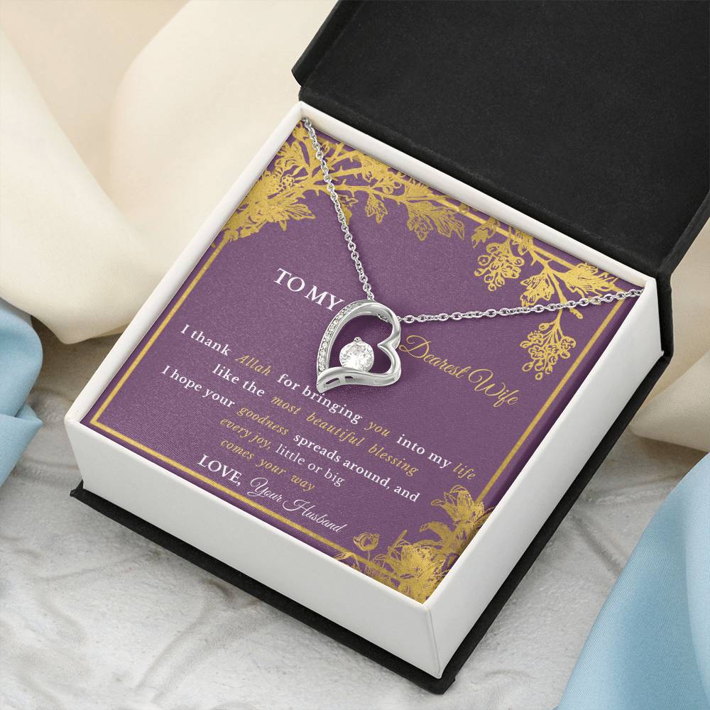 Exquisite Eid Gift To Wife- Forever Love Necklace - Gift From Allah Forever Love Necklace
