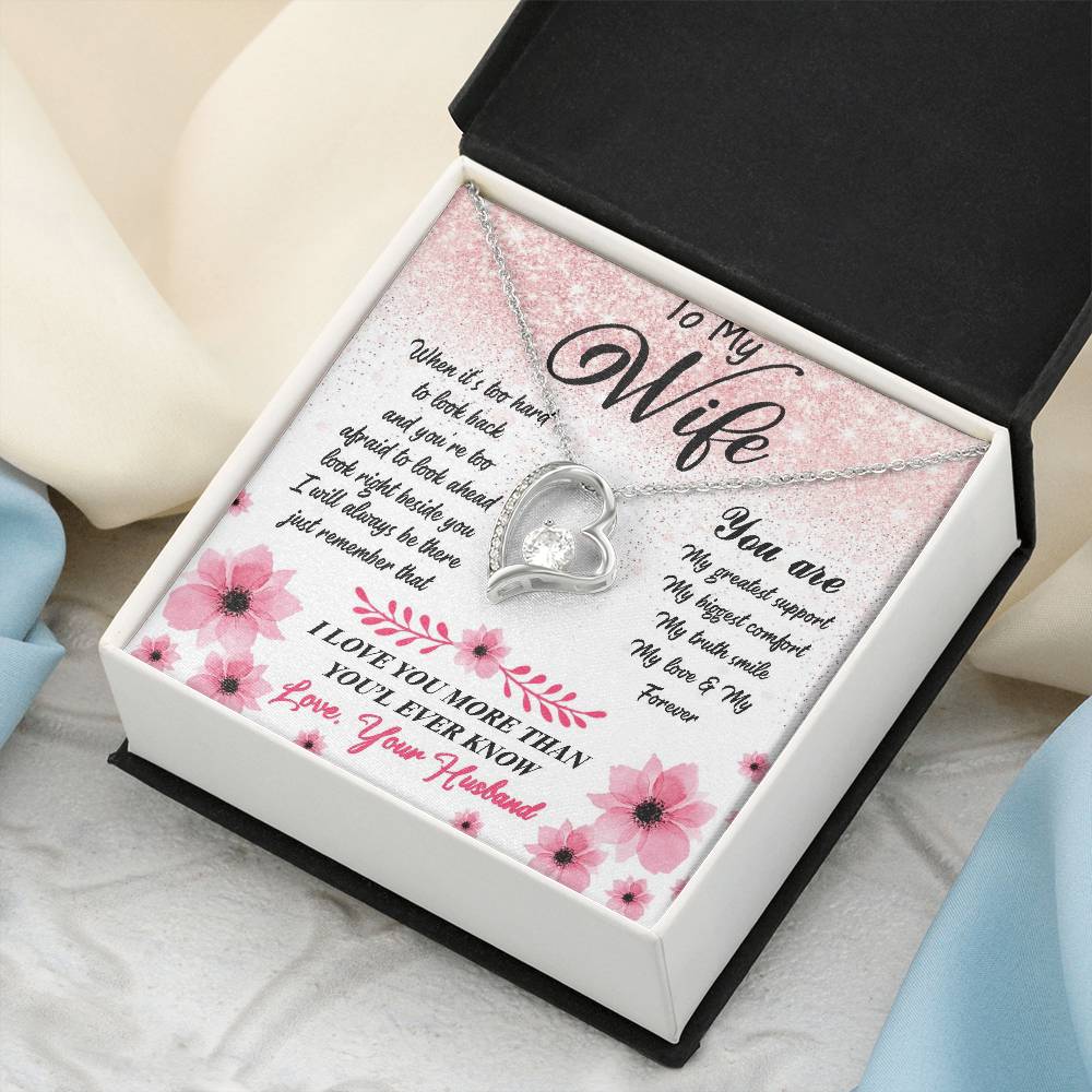 To My Wife Necklace Gift - You Are My Greatest Support - Mother&#39;s Day Birthday Forever Love Necklace