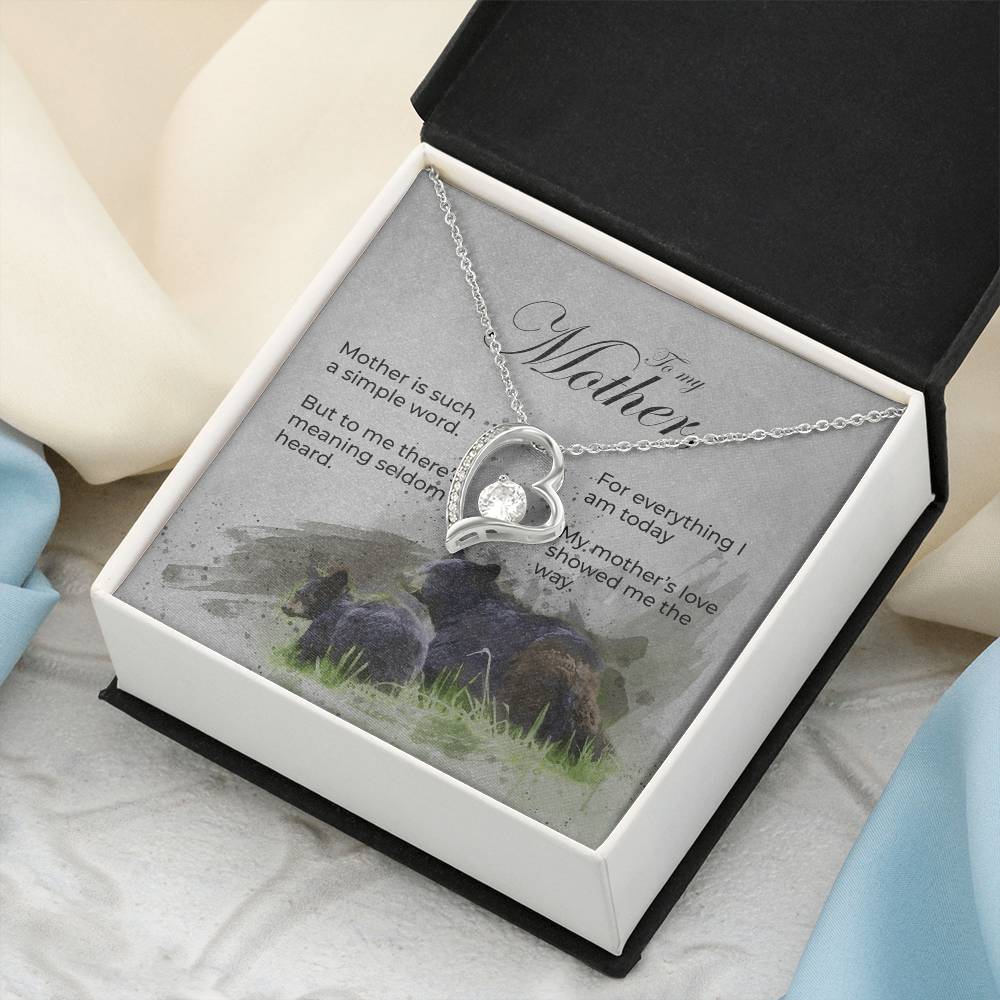 Forever Love Mother&#39;s Day Necklace With Message Card Forever Love Necklace
