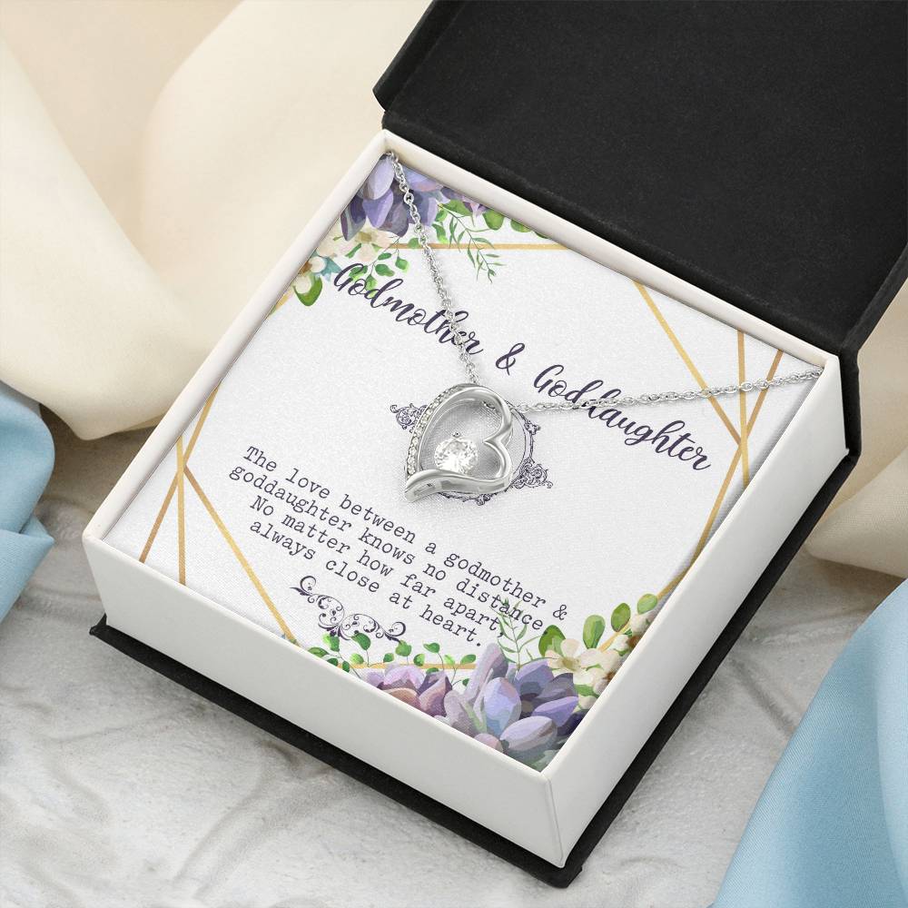 Godmother And Goddaughter Necklacegodmother & Goddaughter Gift Customize Godmother Necklace Forever Love Necklace Gift For Godmother Forever Love Necklace