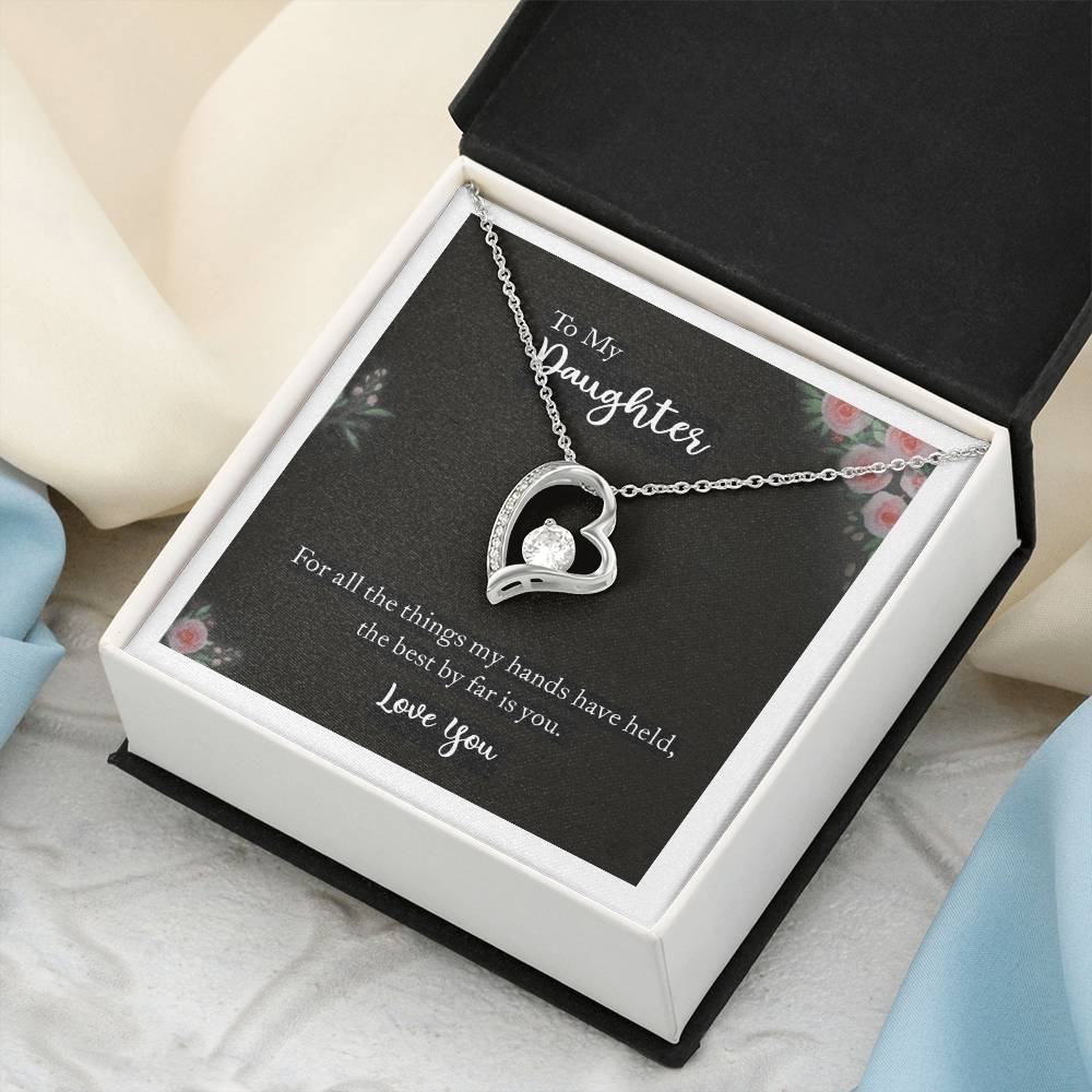 To My Daughter Love You 925 Sterling Silver Pendant 1 Forever Love Necklace