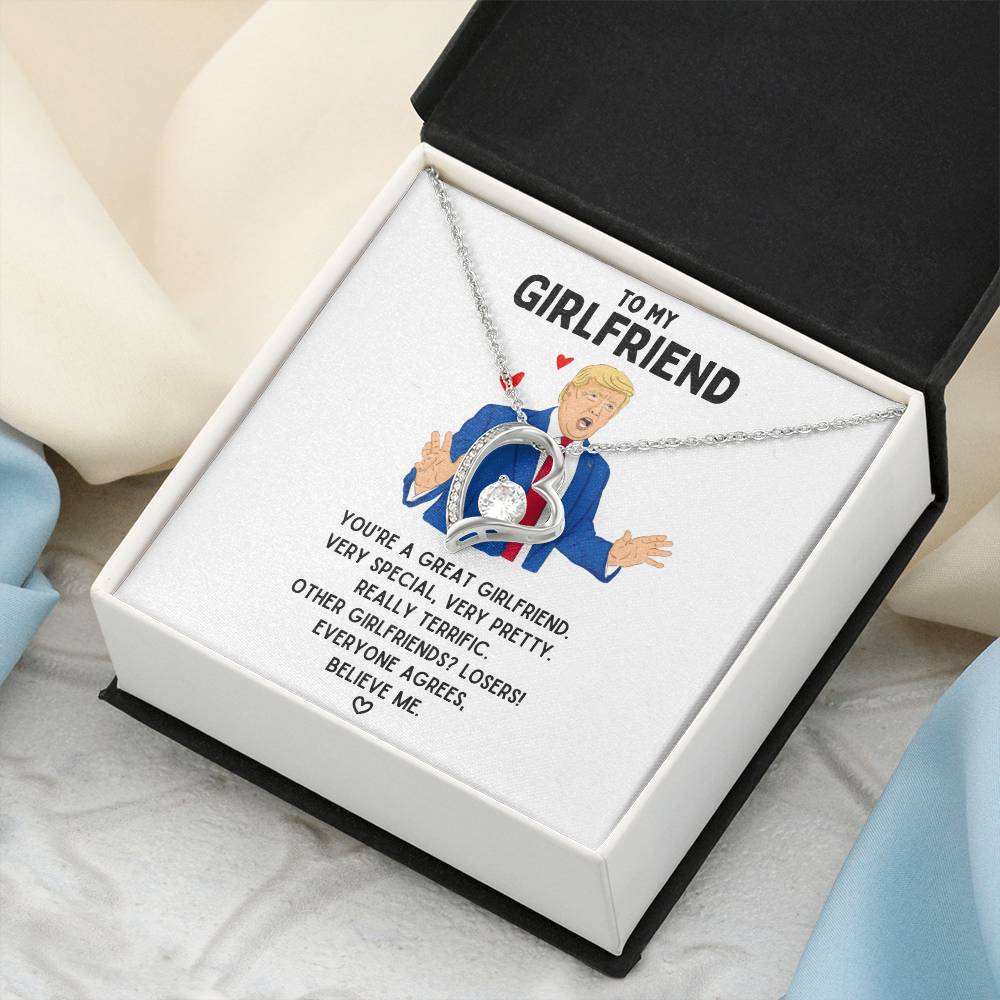 To My Girlfriend You&#39;re A Great Girlfriend Necklace 1 Forever Love Necklace