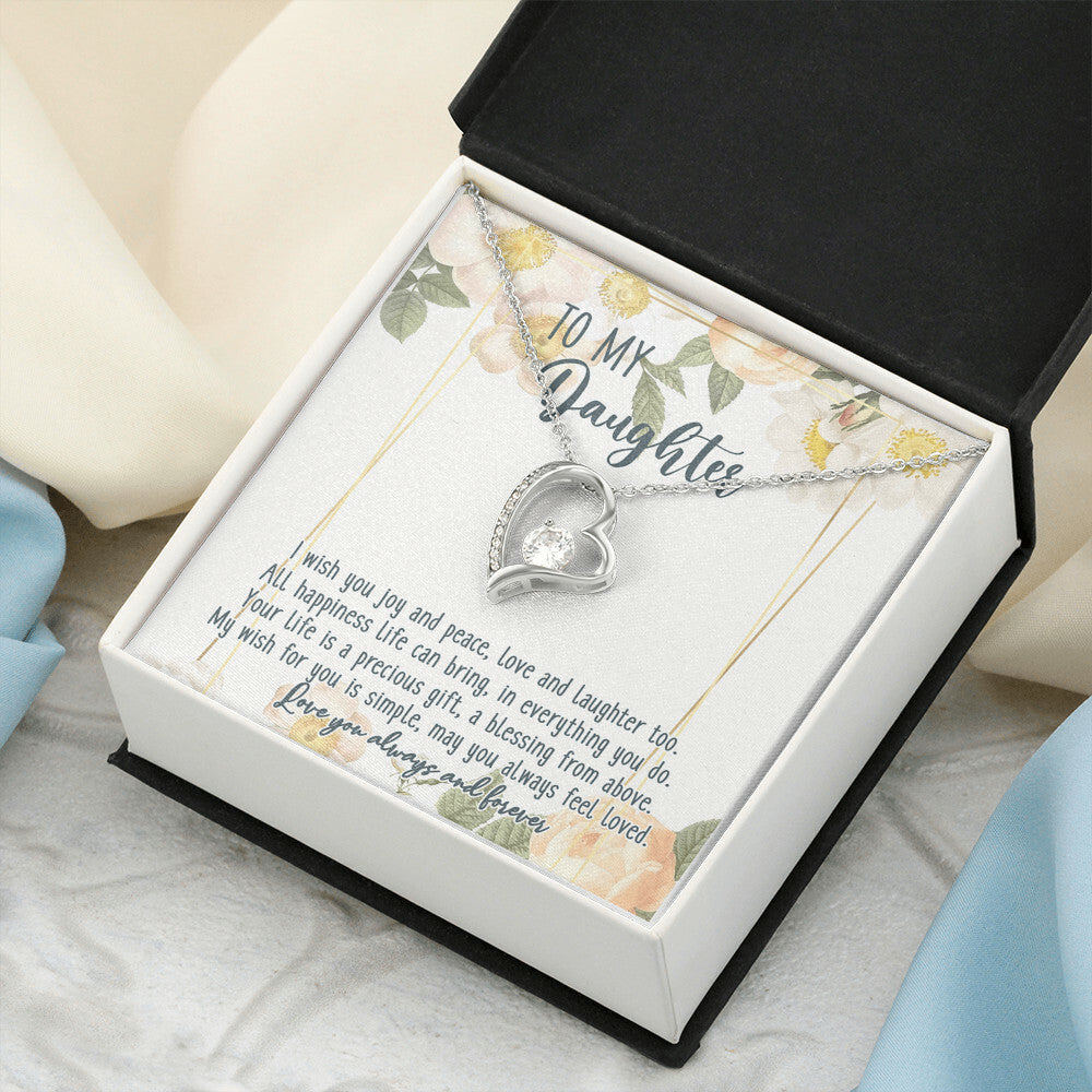 To My Beautiful Daughter Straighten Your Crown Necklace Mom Daughter Necklace Daughter Birthday Gift Daughter Graduation 1 Forever Love Necklace