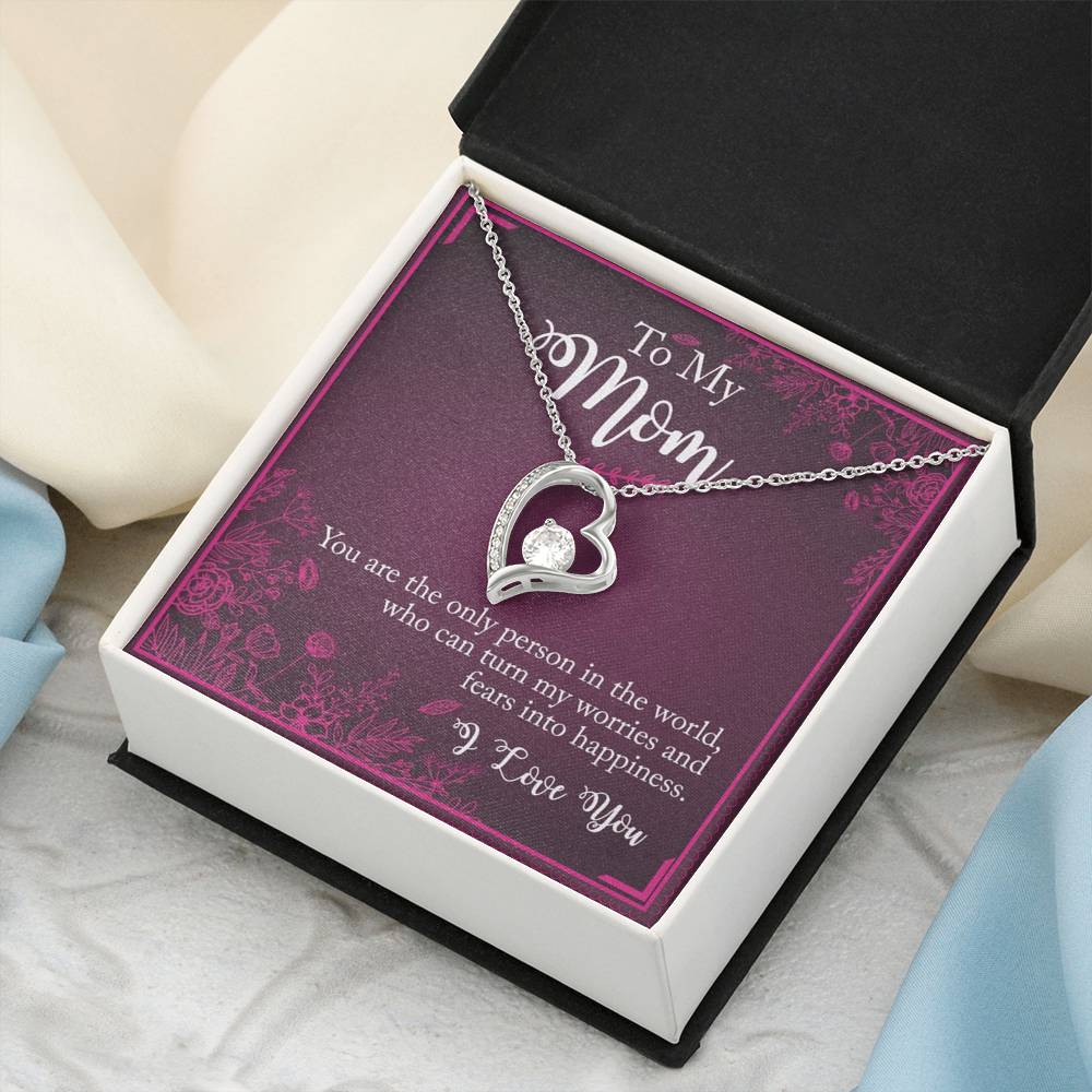 To My Mom You The Only Person In The World Forever Love Necklace