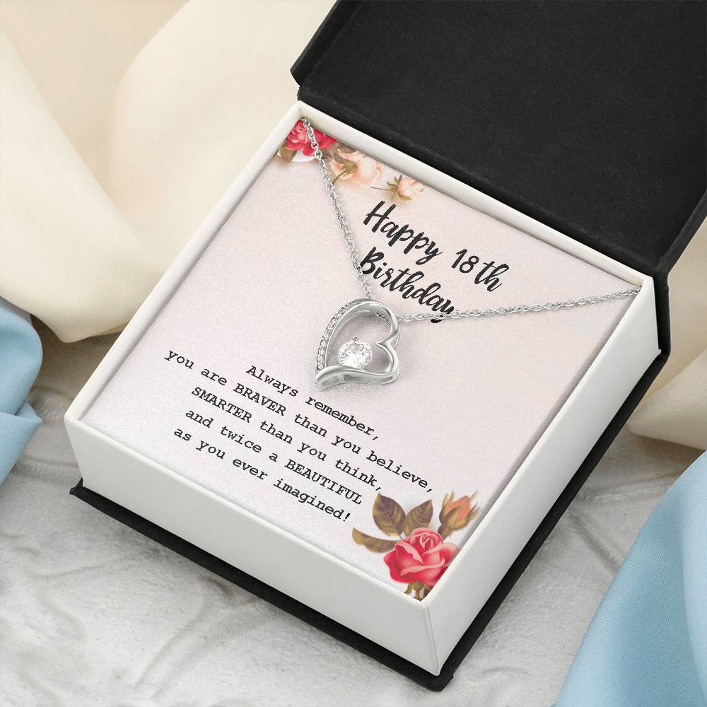 18Th Birthday Gifts For Girls 18Th Birthday Necklace 18Th Birthday Gift Girl. Gift For Sister Best Friend Daughter Niece Forever Love Necklace