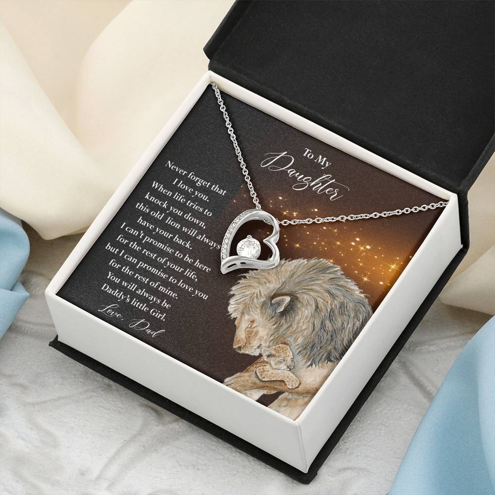 To My Daughter Gift Necklace Gift From Dad Dad To Daughter Gift Birthday Gift For Daughter From Dad Christmas Gift Daughter Forever Love Necklace