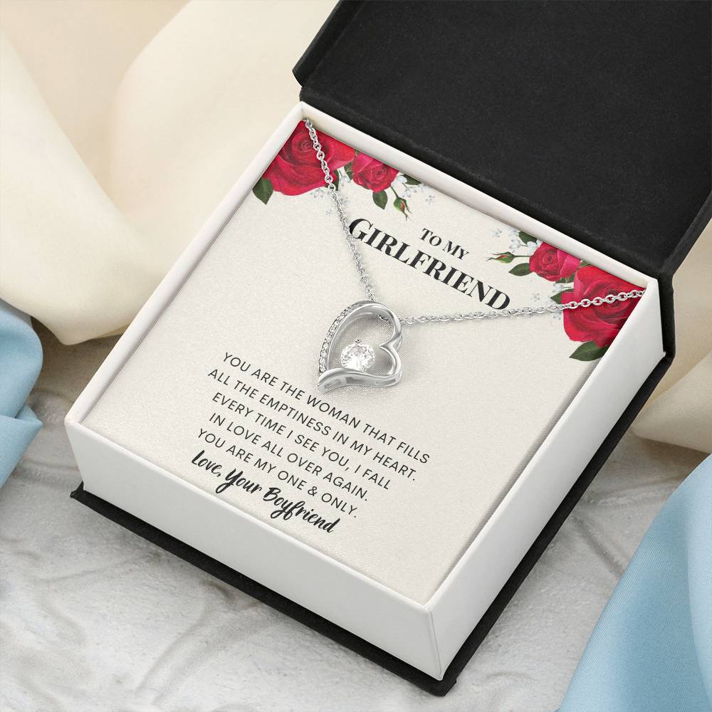To My Girlfriend My One & Only Forever Love Necklace