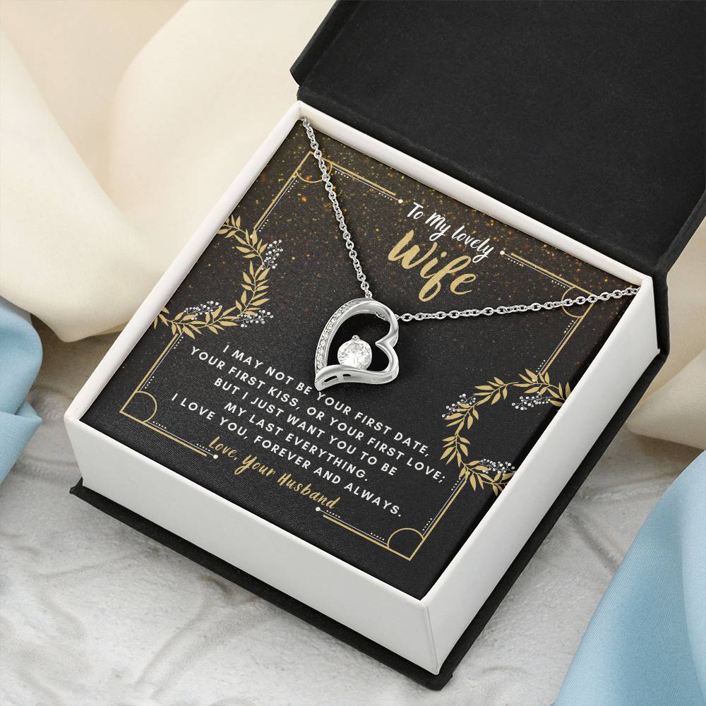 To My Lovely Wife Heart Pendant Forever Love Necklace