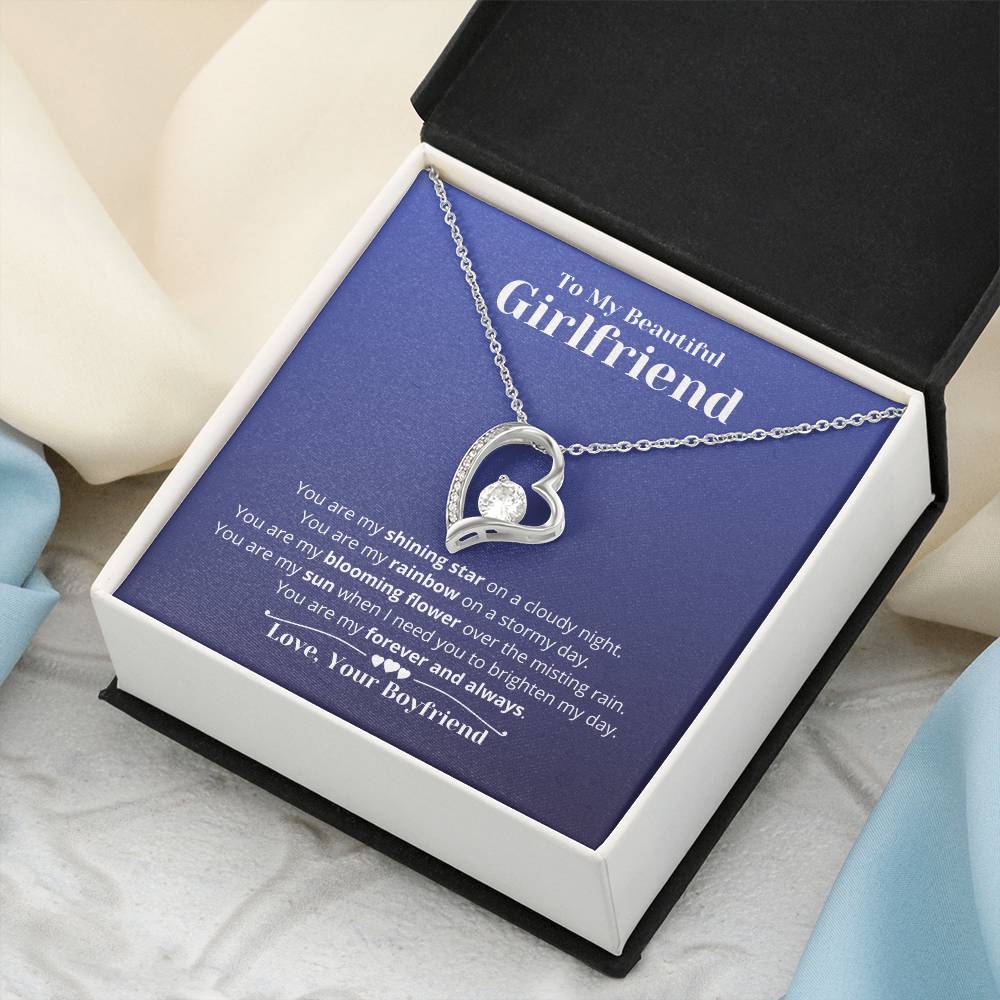 To My Girlfriend My Forever & Always Forever Love Necklace