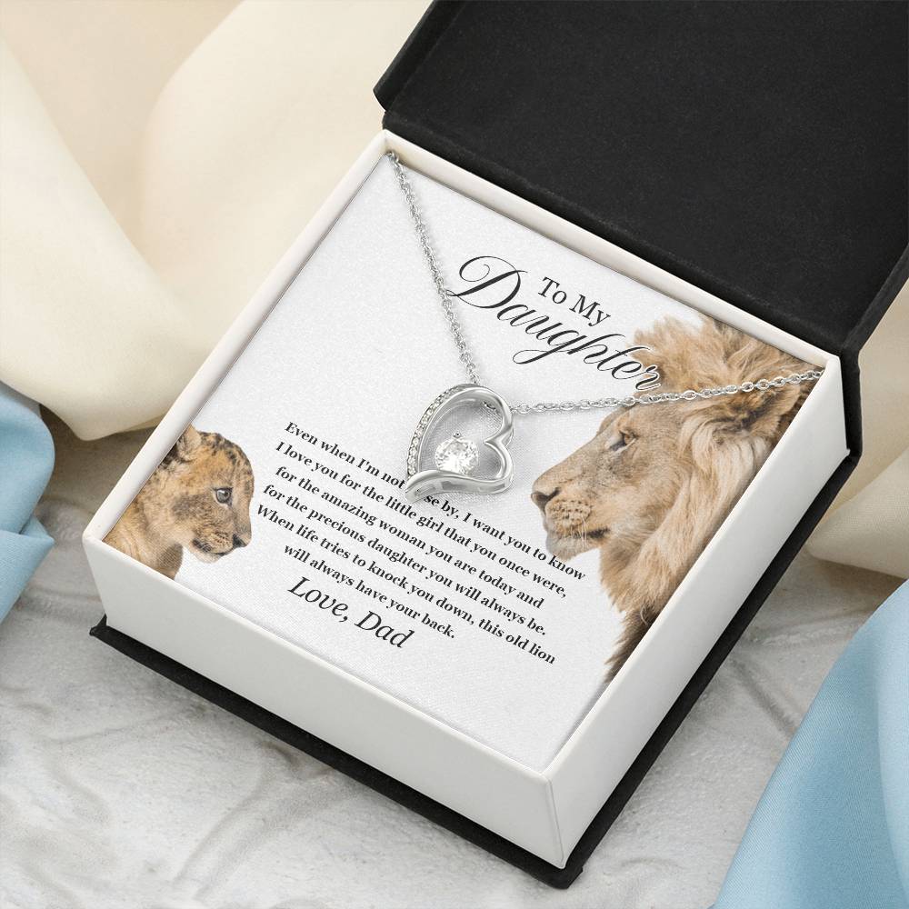 To My Daughter - I Love You Message - Tmd10 Forever Love Necklace