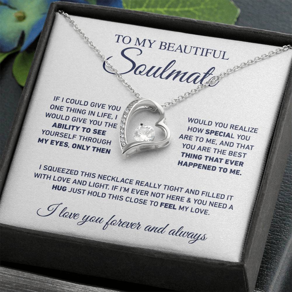 To My Beautiful Soulmate Necklace Forever Love Necklace