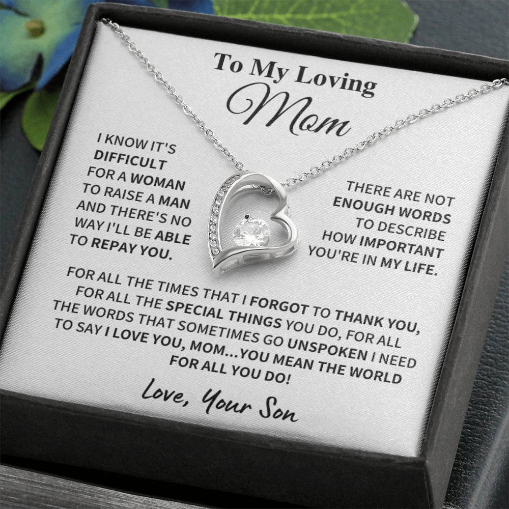 Loving Mom Gift Forever Love Necklace