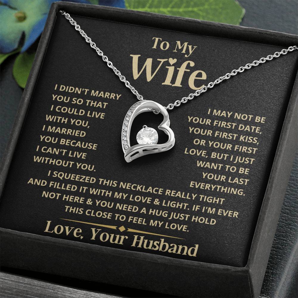 To My Wife  Heart Necklace Forever Love Necklace