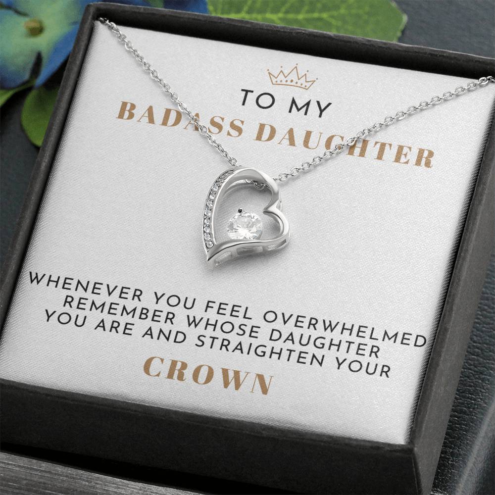 Badass Daughter Necklace Forever Love Necklace