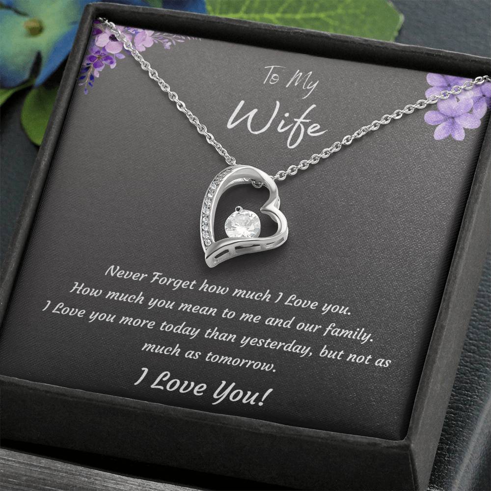 Brillanceaura Forever Love Necklace For Women Birthday Valentines Day Anniversary Mothers Day Gifts For Wife Jewelry Forever Love Necklace