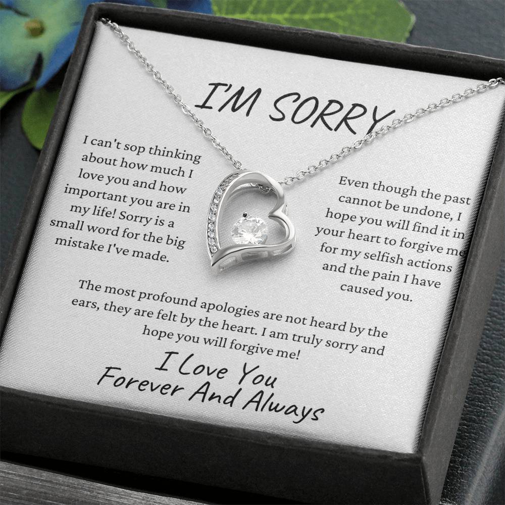 I'M Sorry Forever Love Necklace Forever Love Necklace