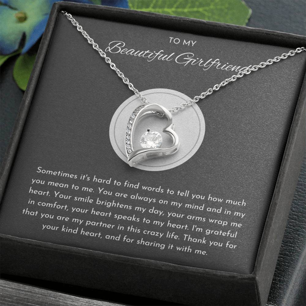 To My Beautiful Girlfriend Forever Love Necklace