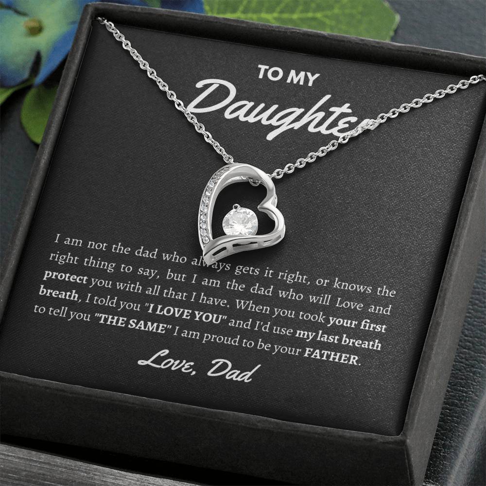 Xmas Love Necklace Gift From Dad - Show Her Your Love With This Unique Father-Daughter Jewelry For Birthday 2 Forever Love Necklace