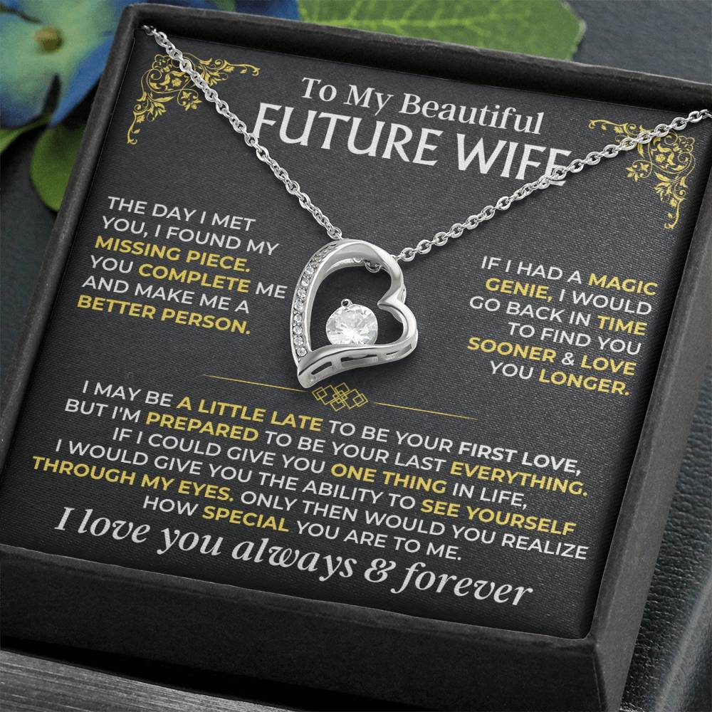 To My Beautiful Future Wife - Forever Love Gift Set - Ss516 Forever Love Necklace