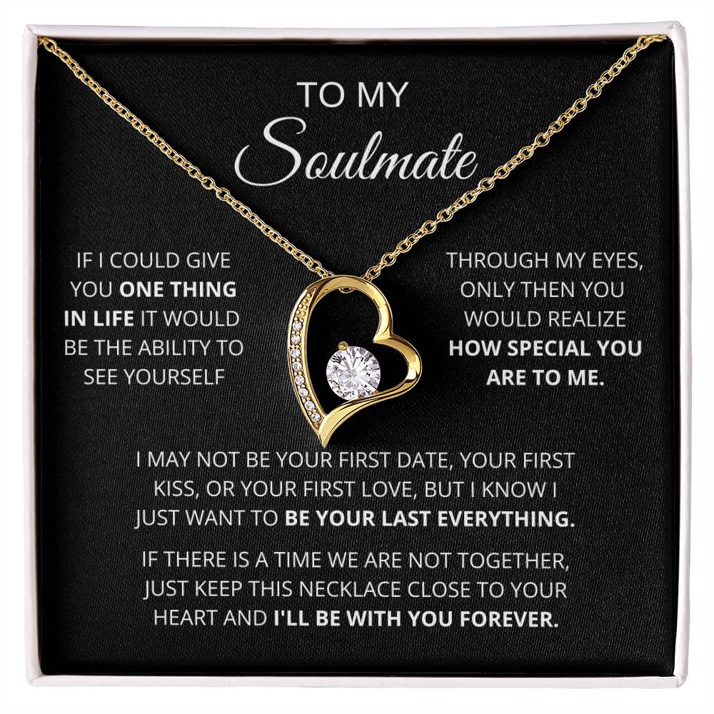 To My Soulmate  One Thing In Life  Forever Love Forever Love Necklace