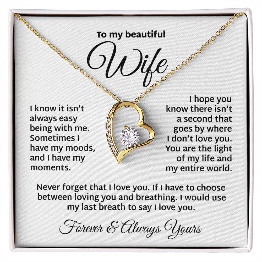 The Light Of My Life  To My Wife Necklace Forever Love Necklace