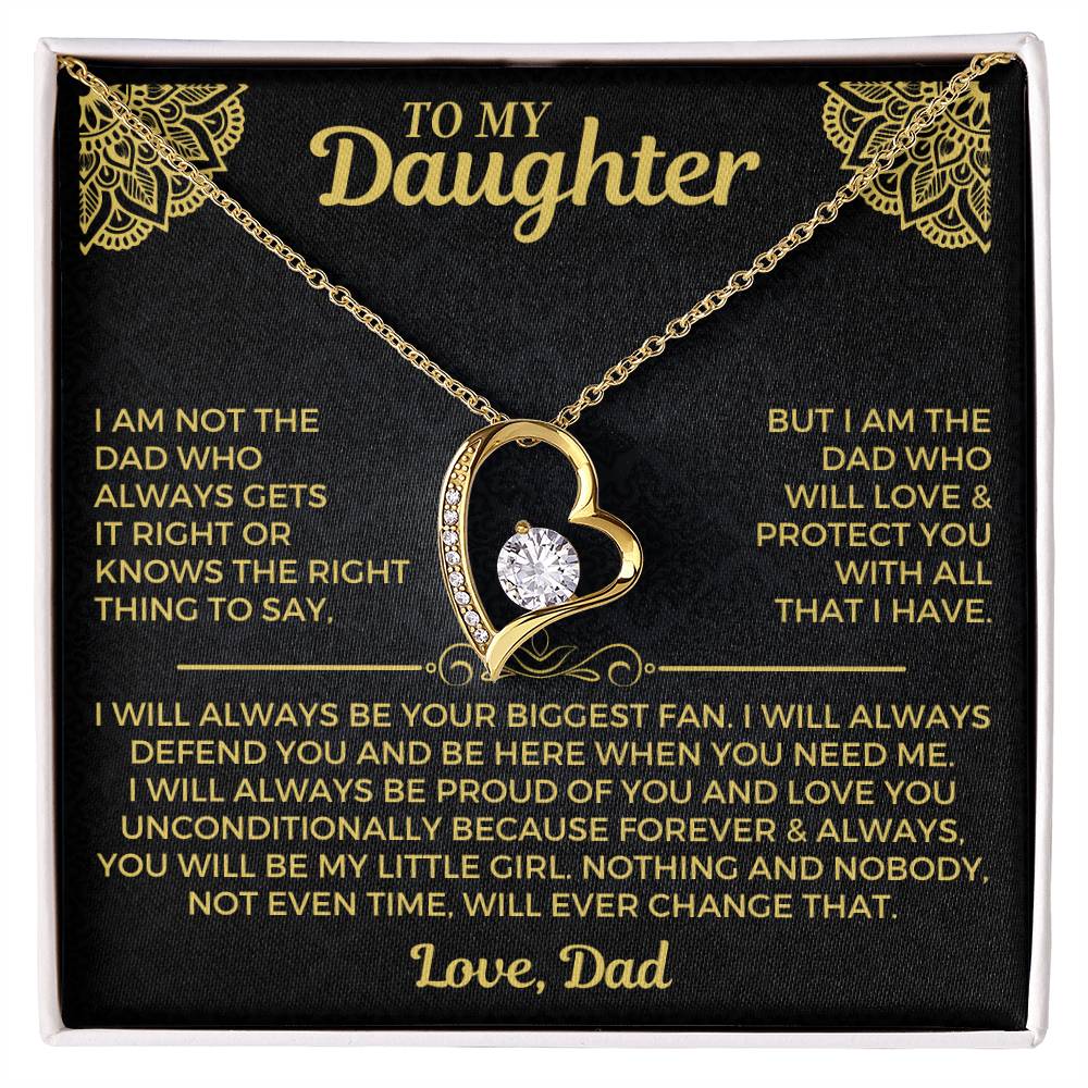 To My Daughter - Love You Unconditionally - Love Necklace Forever Love Necklace