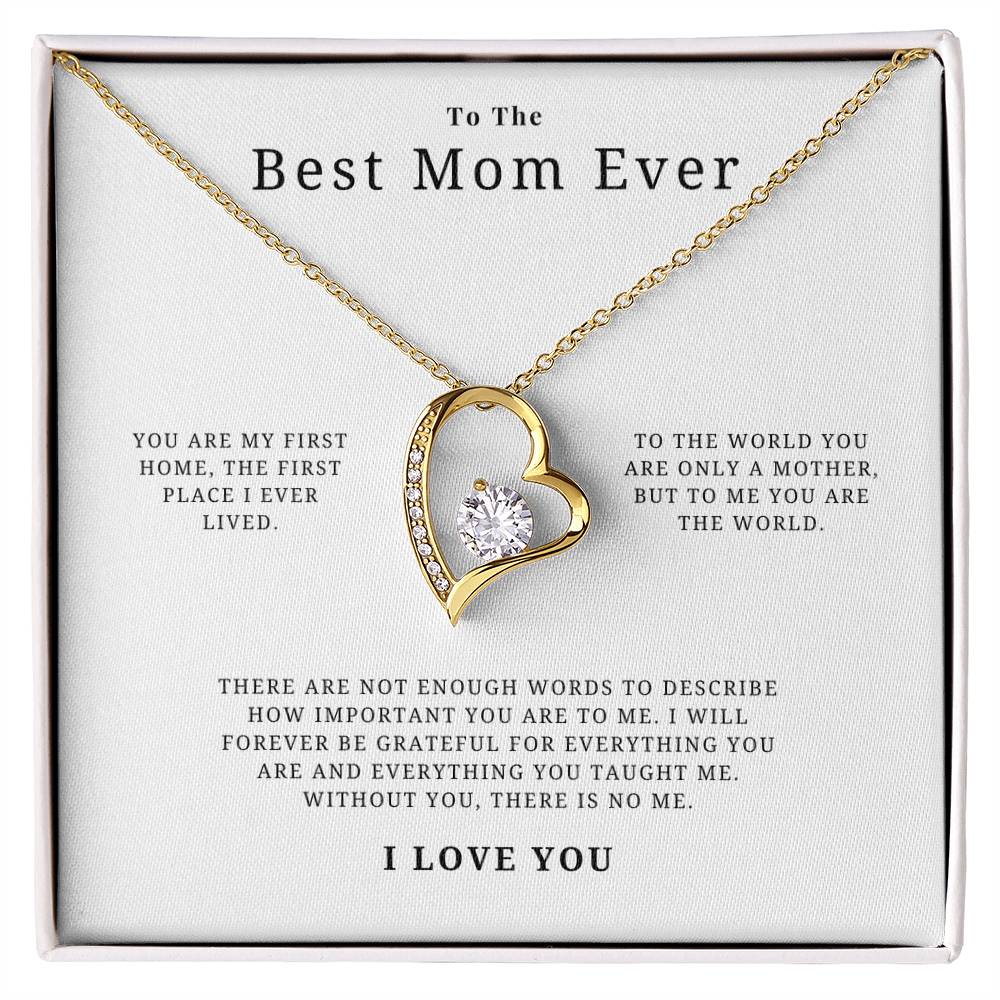 Best Mom Ever Necklace Forever Love Necklace