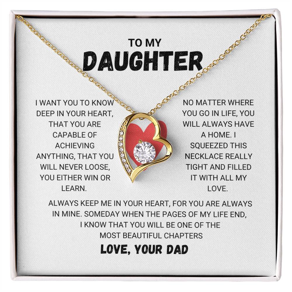 To My Daughter - Forever Love Necklace Forever Love Necklace