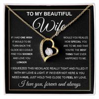 To My Beautiful Wife Gift Set Forever Love Necklace